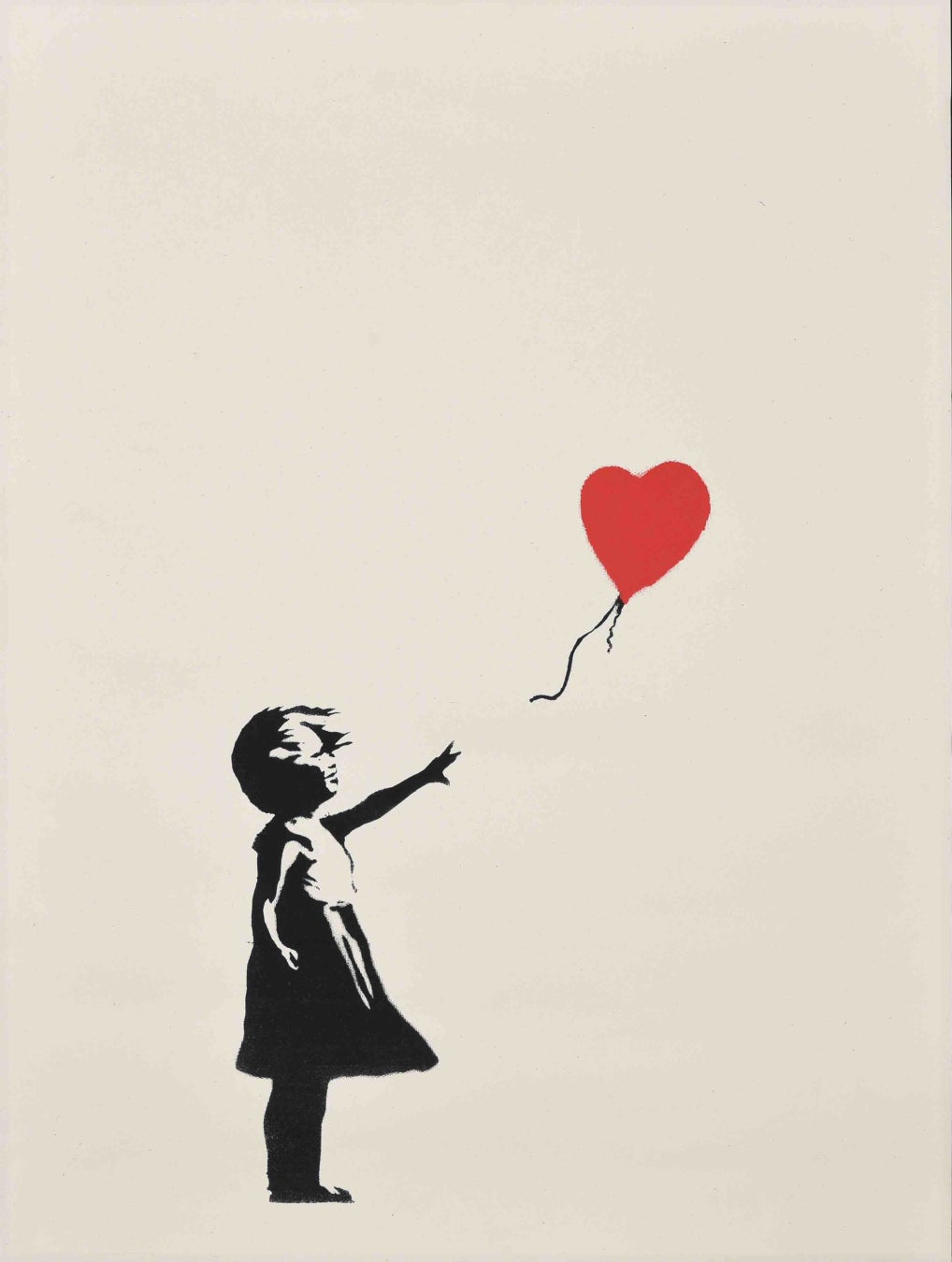 BANKSY 《Girl with Balloon》 Serigraph on paper 2004
