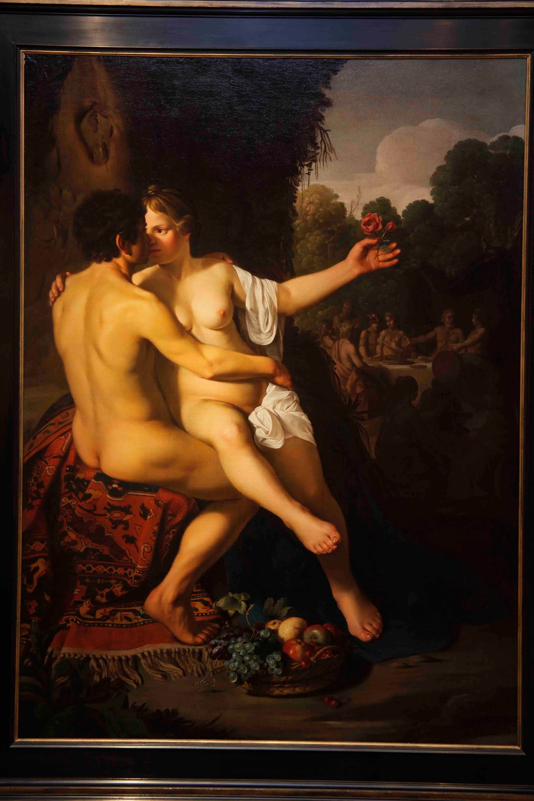 パリスとオイノーネ ニコラース・エリアス・ピッケノイ カンヴァス、油彩　17世紀