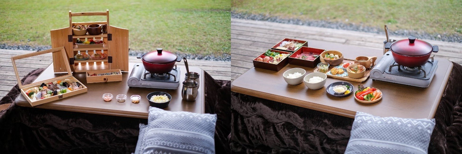 グランピングとサウナで人気の「ノーラ名栗」でぽかぽかな冬を。こたつ