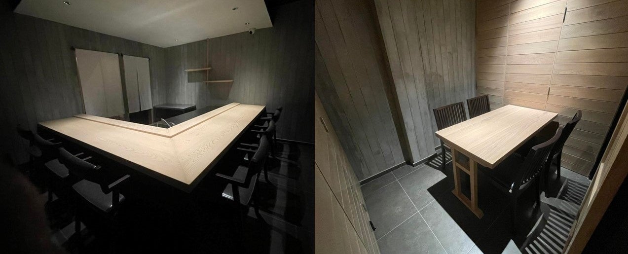 プライベートカウンター（左）、個室（右）