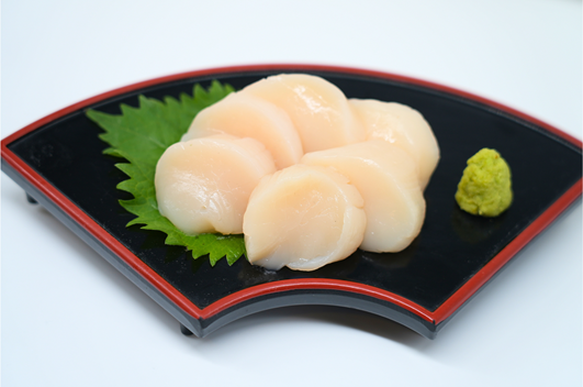 北海道産帆立のお造り