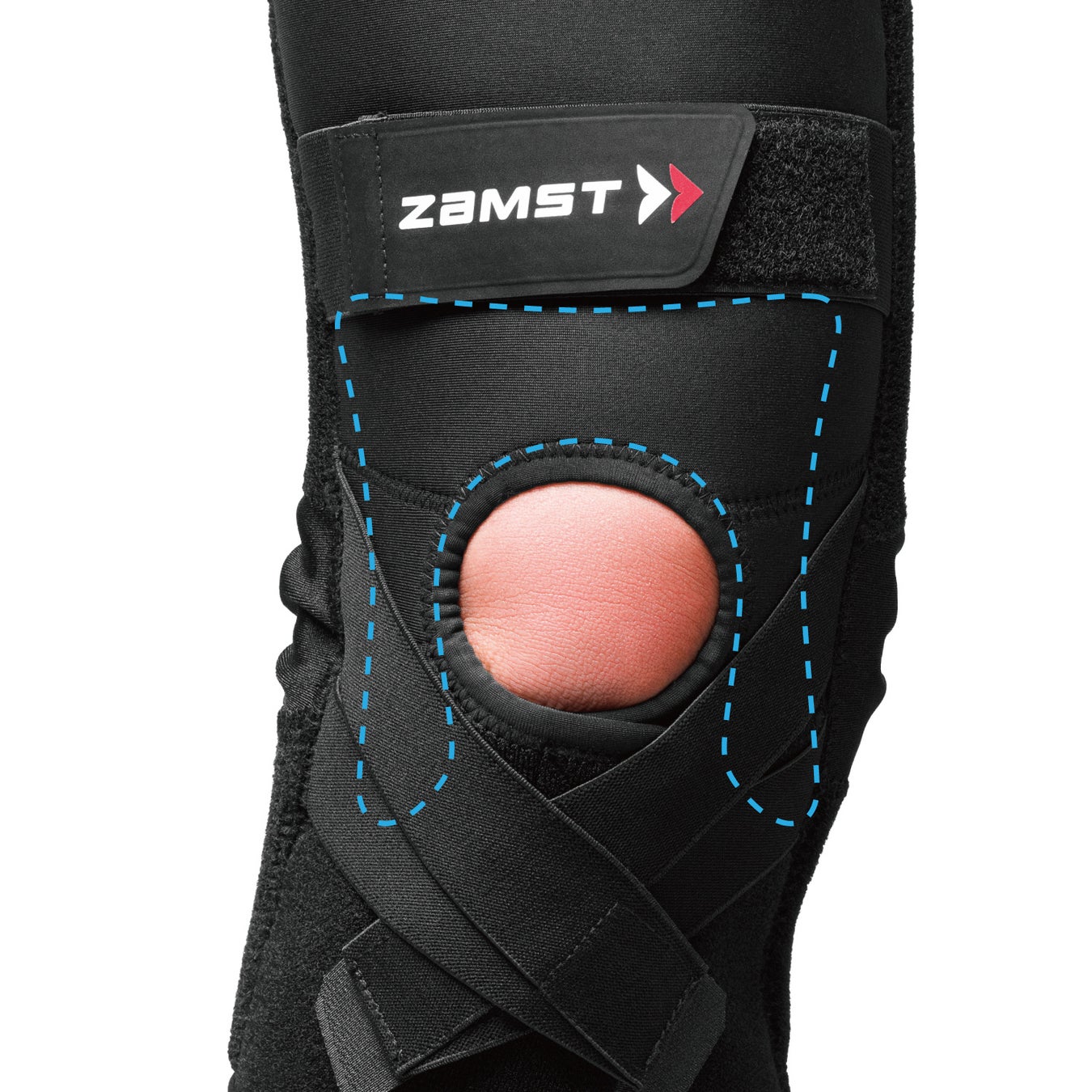 ▲お皿まわりを広範囲に圧迫、安定感を高める