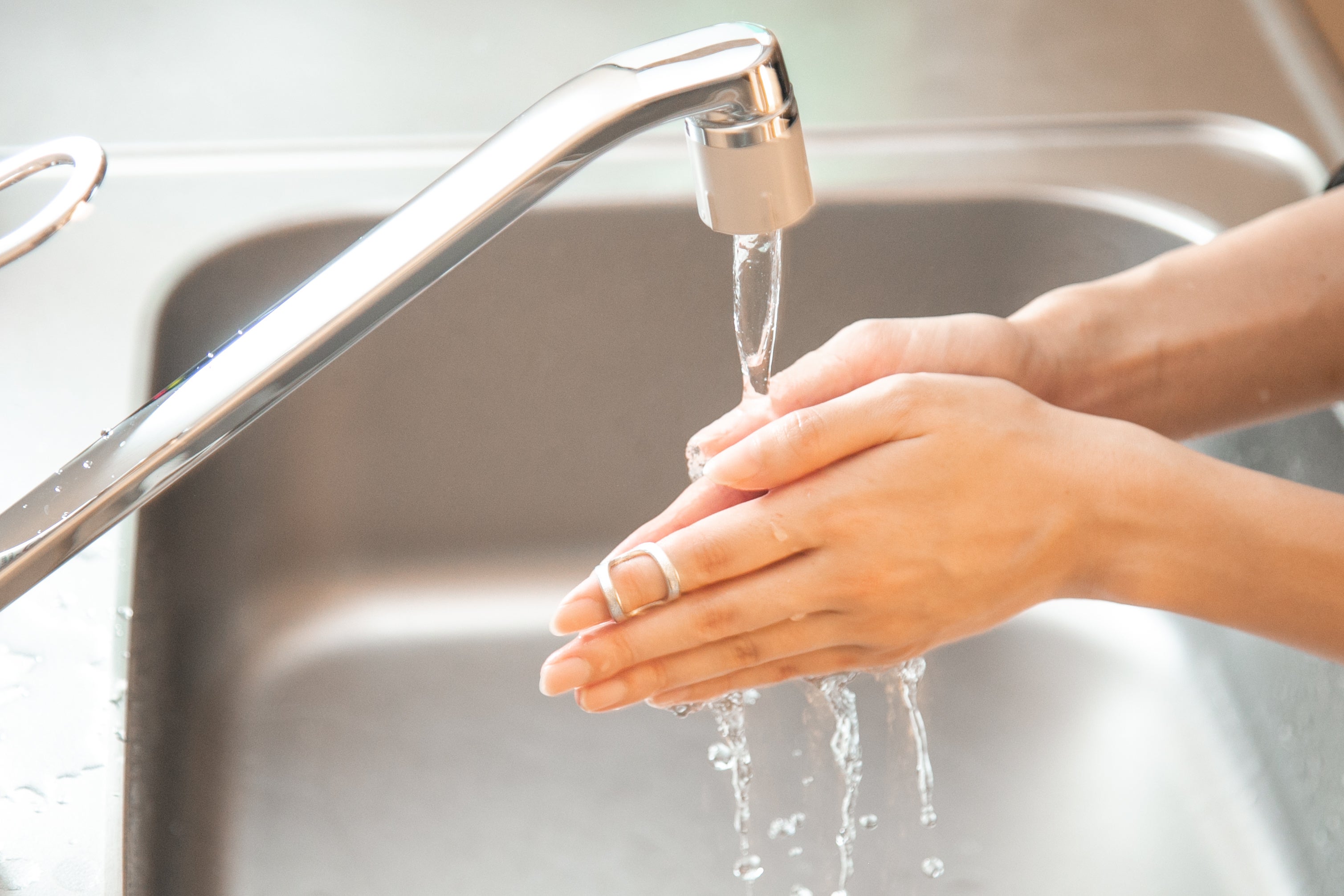 ▲水に濡れても使用できるため衛生的