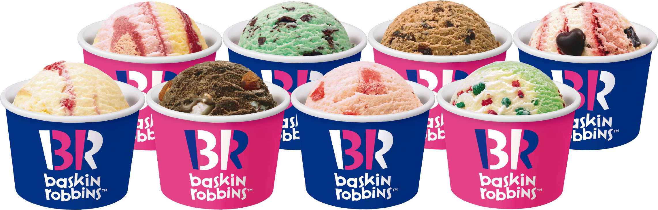 お好きなアイスクリーム（スモールorレギュラー）を8コ選べます