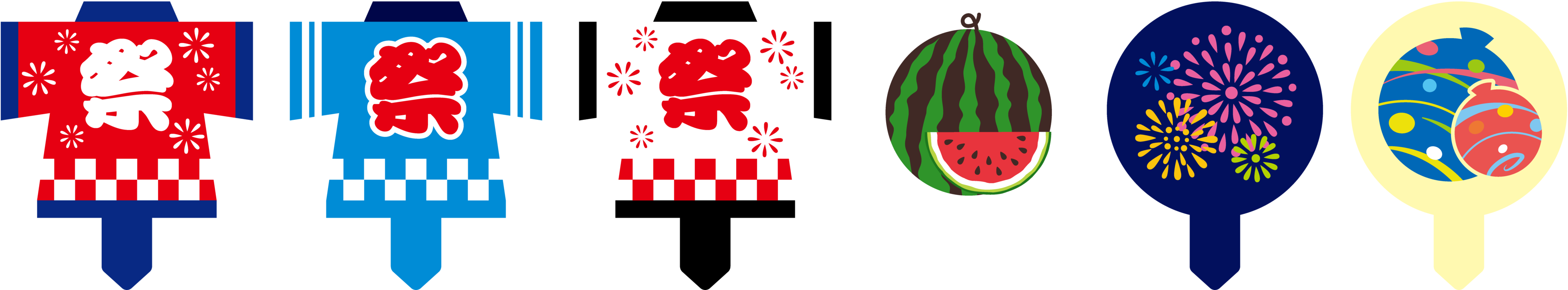 ダブルカップとトリプルカップにはおまつりピック付き！デザインは全12種