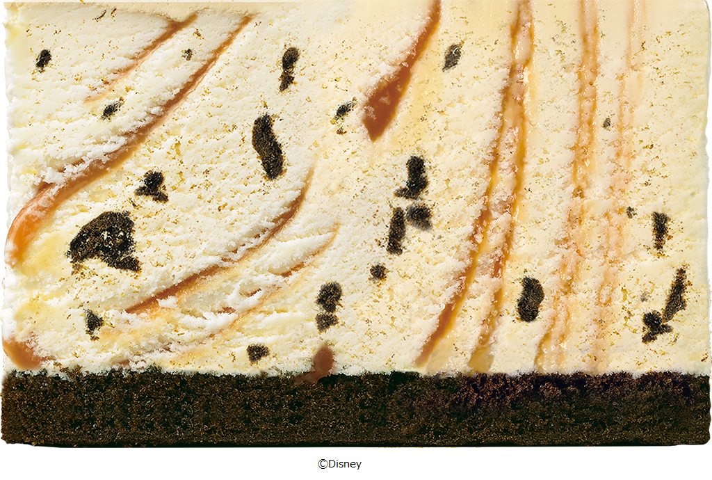 クッキー入りキャラメルリボン　チョコレートスポンジ