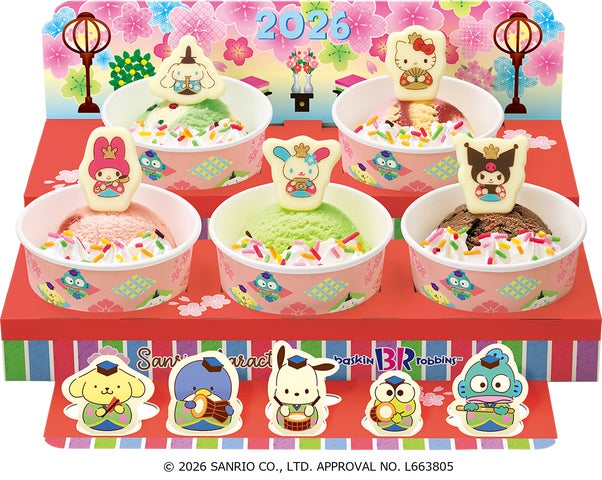 サンリオキャラクターズと一緒にお祝い♪サーティワンのひなまつり サンリオキャラクターズと一緒にお祝い♪サーティワンのひなまつり