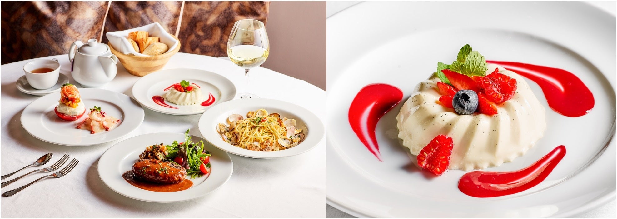 左：PRANZO B 右：パンナコッタ