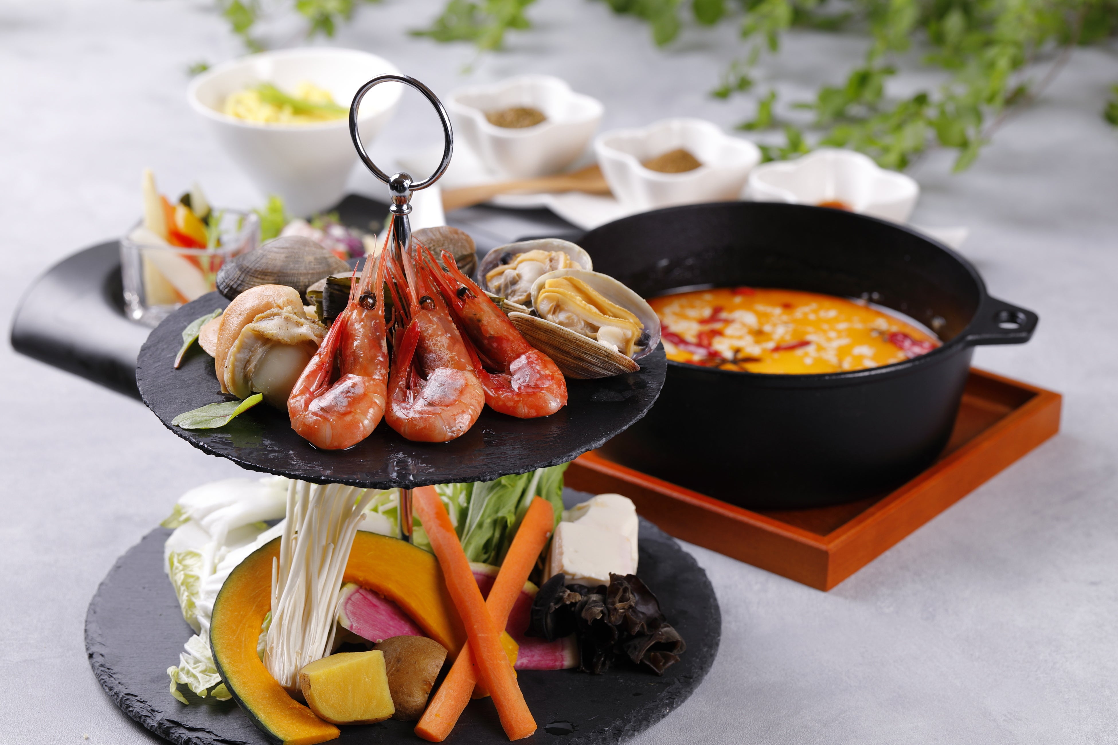 千歳Hot pot_季節の海鮮コース×白湯スープ