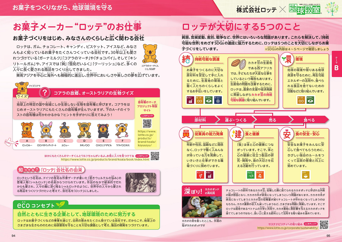 テキストの表紙と内容の一例