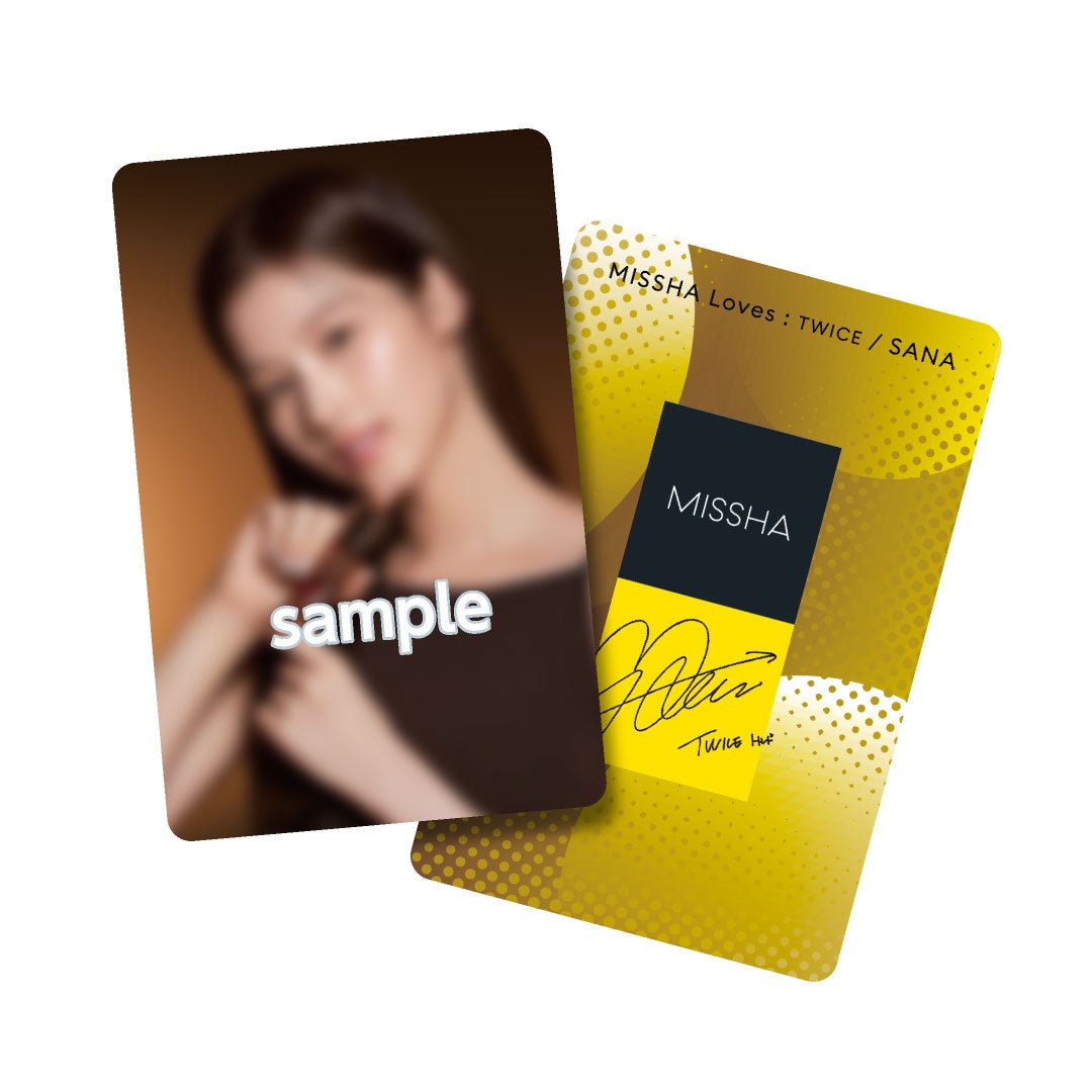 MISSHA - FN４枚　トレカ　ミシャ　サナ　MISSHA　TWICE　SANA PLAZA×MISSHAコラボ】PLAZA限定※でMISSHA ミューズ SANAのポスト