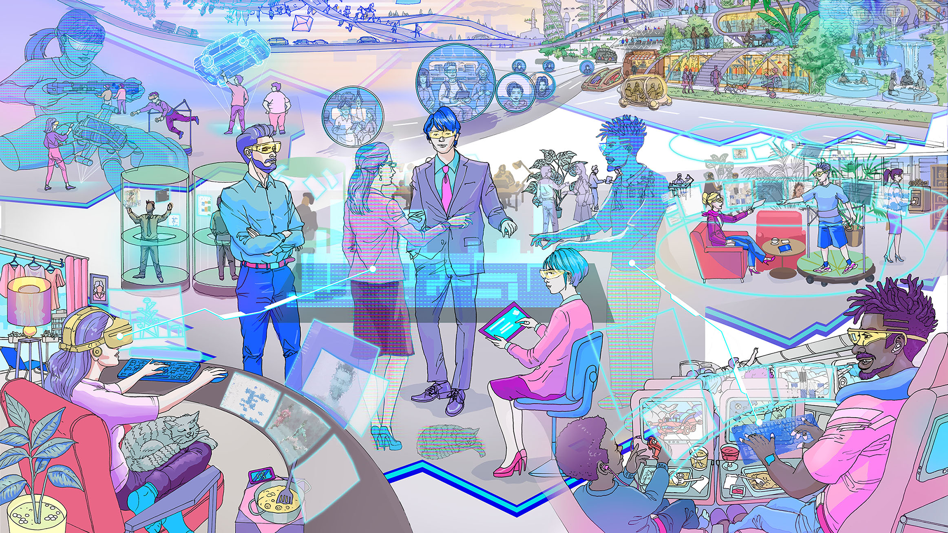 図2 MR技術によるワークプレイスの未来】