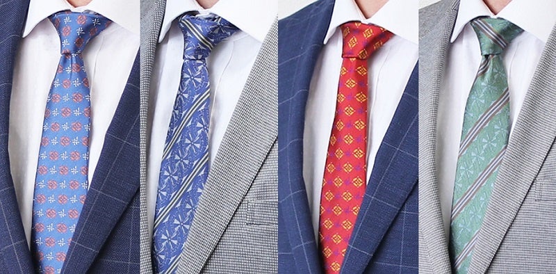 ▲ジャガード織りネクタイ