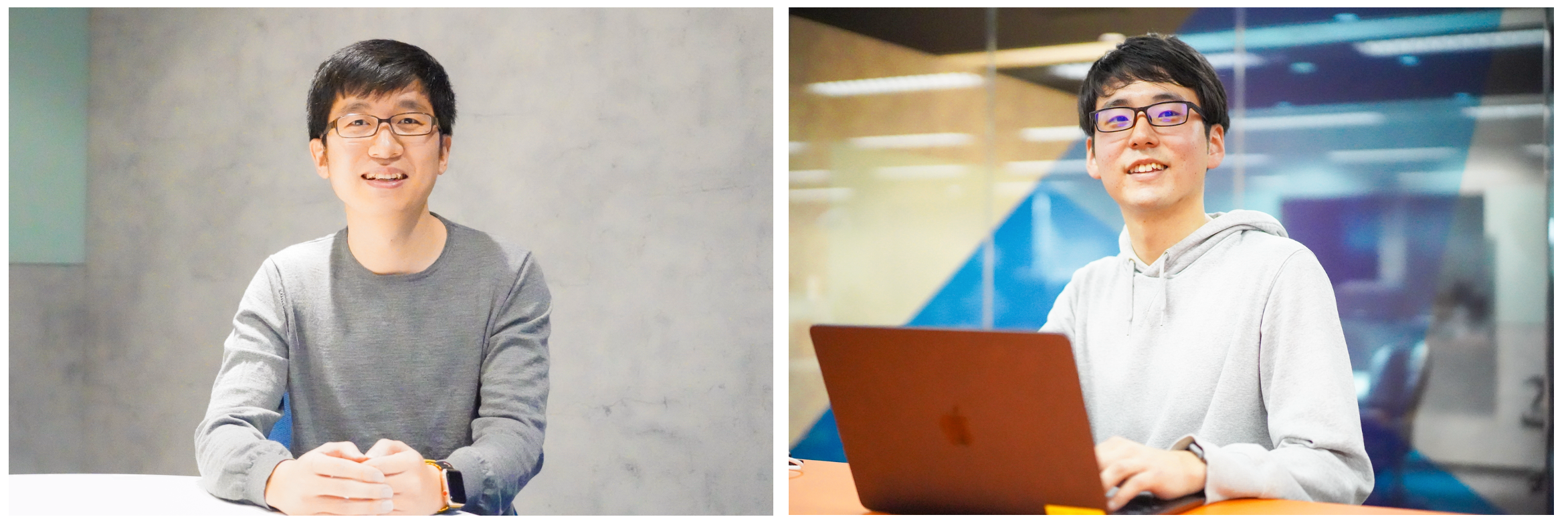 (左)劉 書志、(右)竹ノ内 勝哉