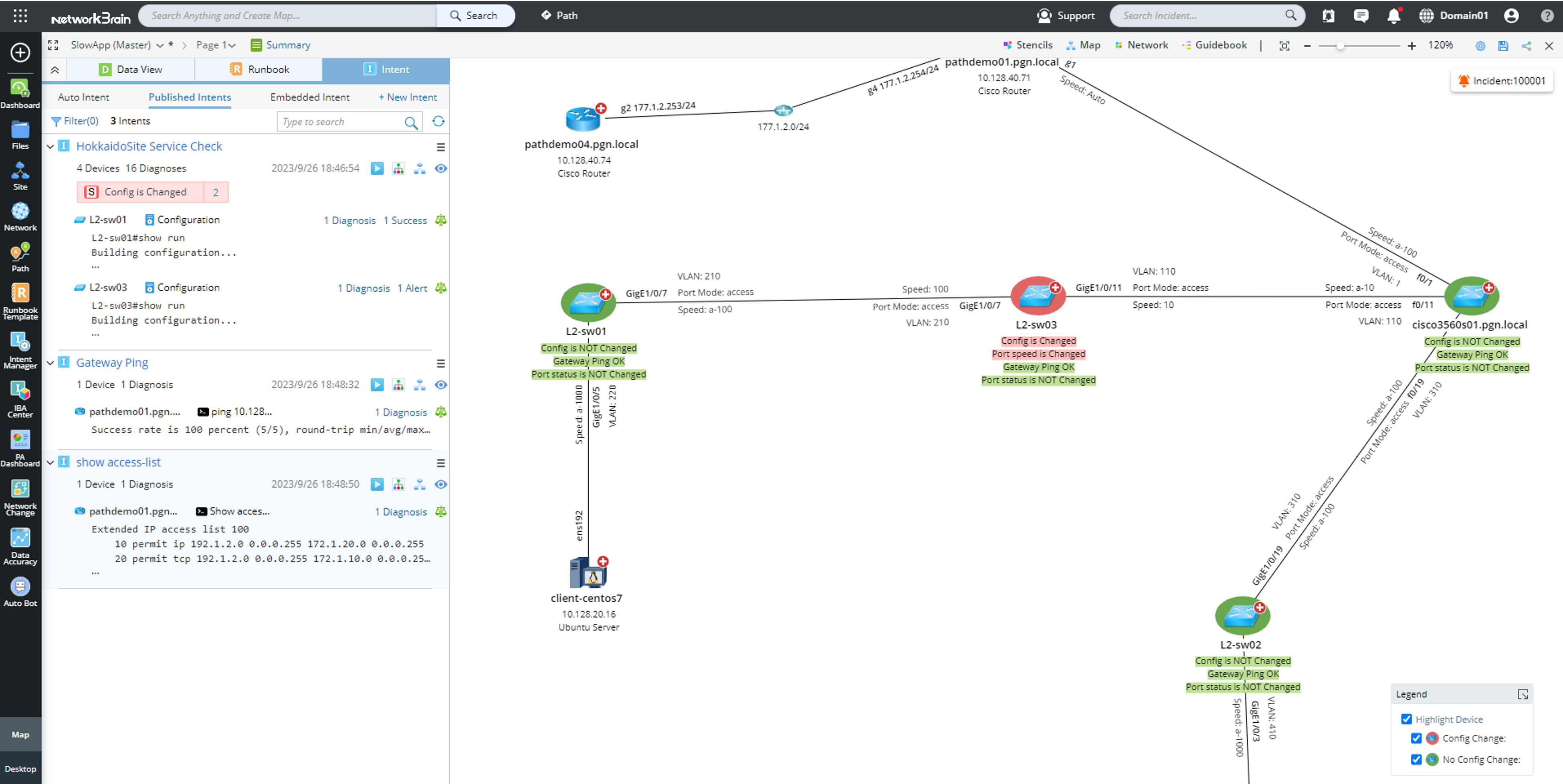 ネットワーク正常性診断のマップ表示イメージ