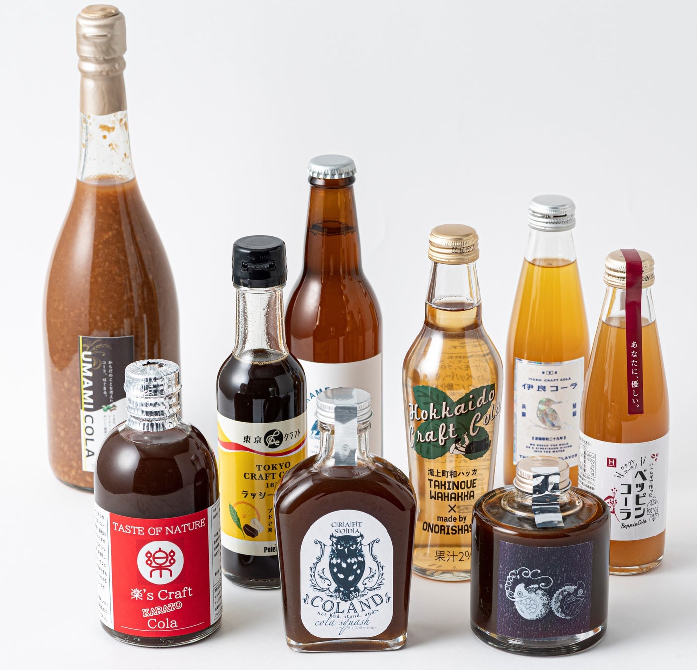 そのまま飲めるストレートタイプから、ソーダー水を注ぐシロップタイプなど様々なクラフトコーラが登場