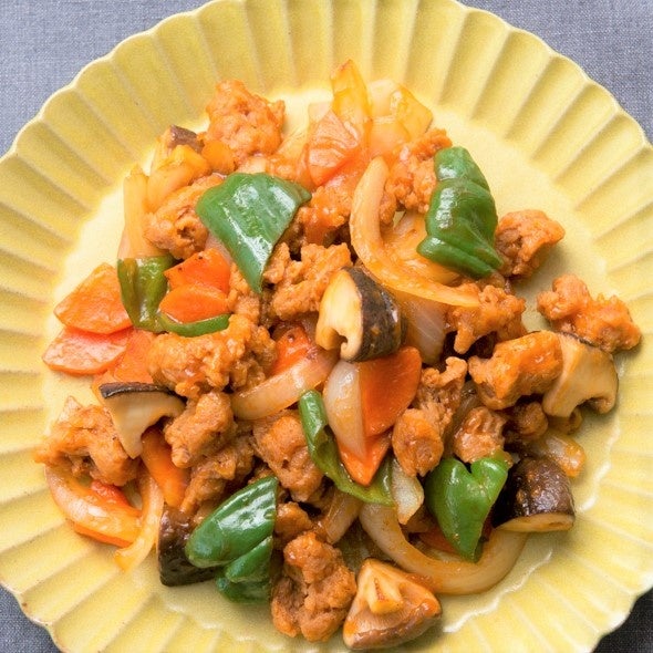 大豆ミートで酢豚風