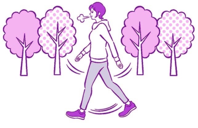 近所を散歩するだけでも有酸素運動になる