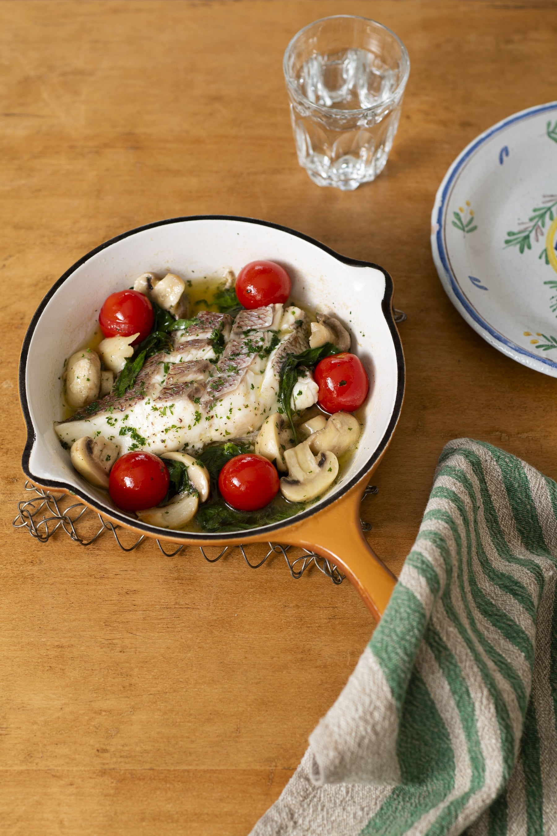 切り身魚のアクアパッツｱ