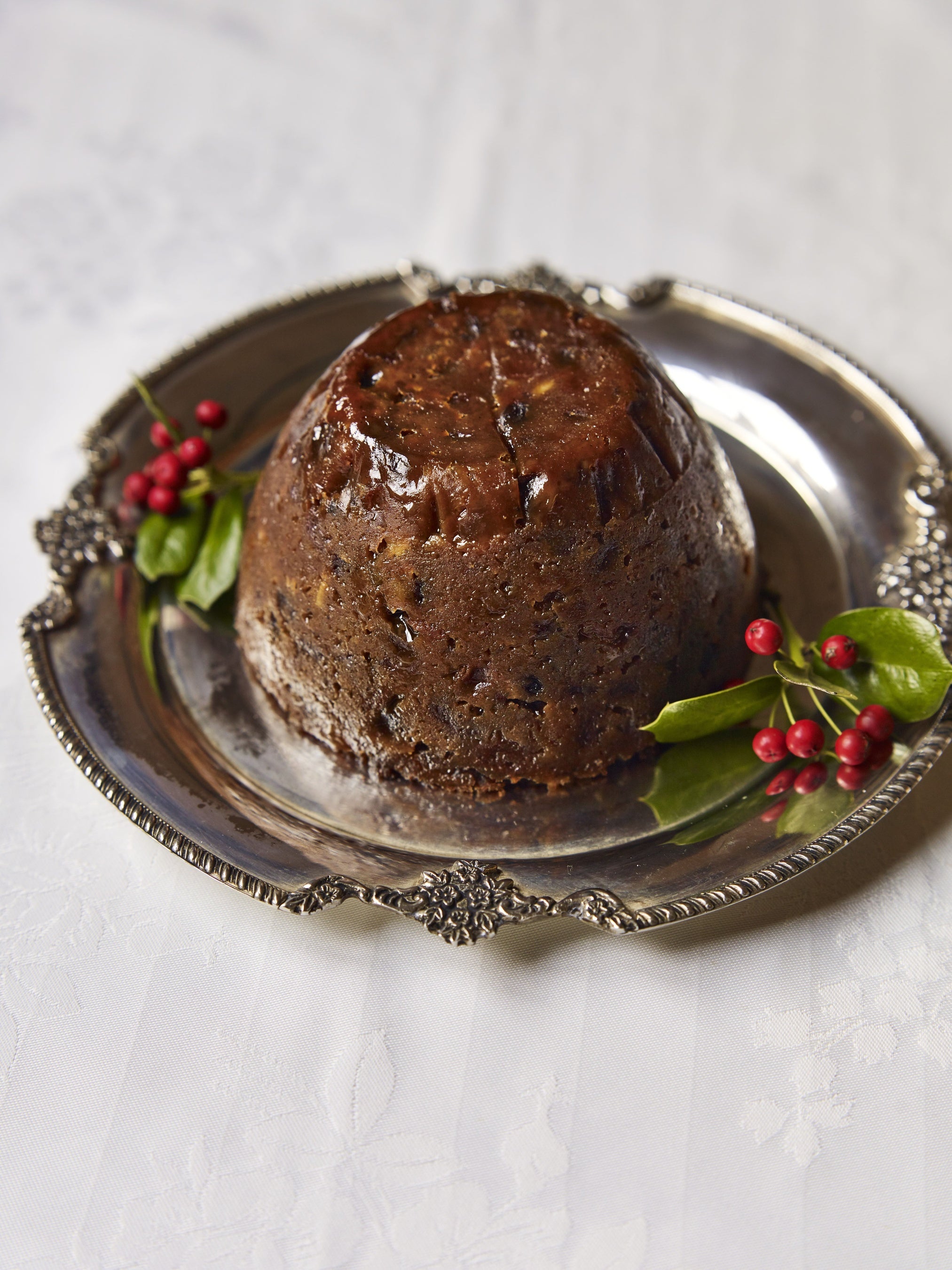 伝統t的なクリスマスプディング。