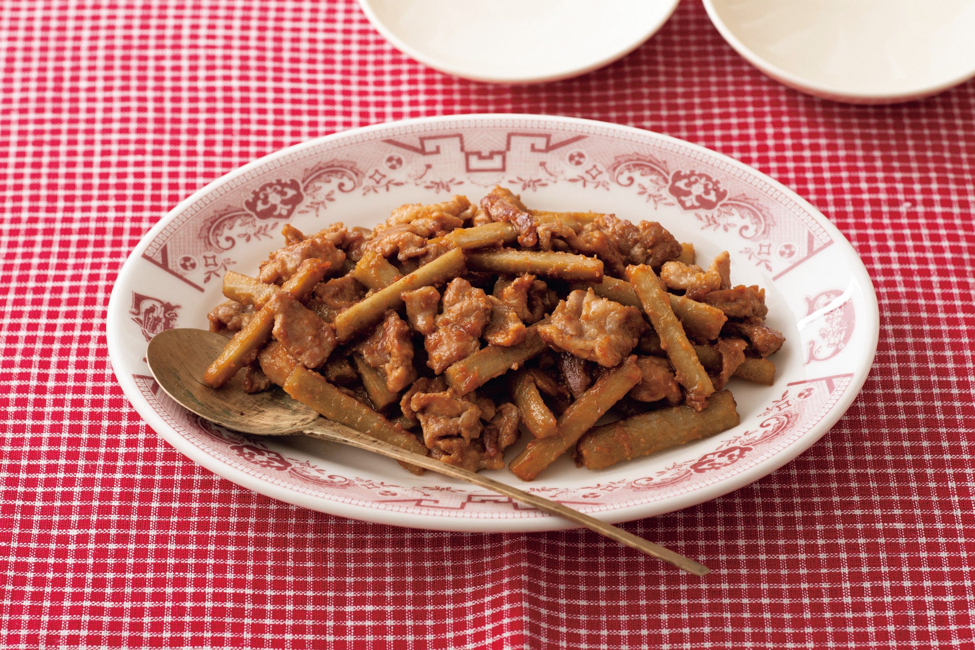 豚こまとごぼうのみそいため