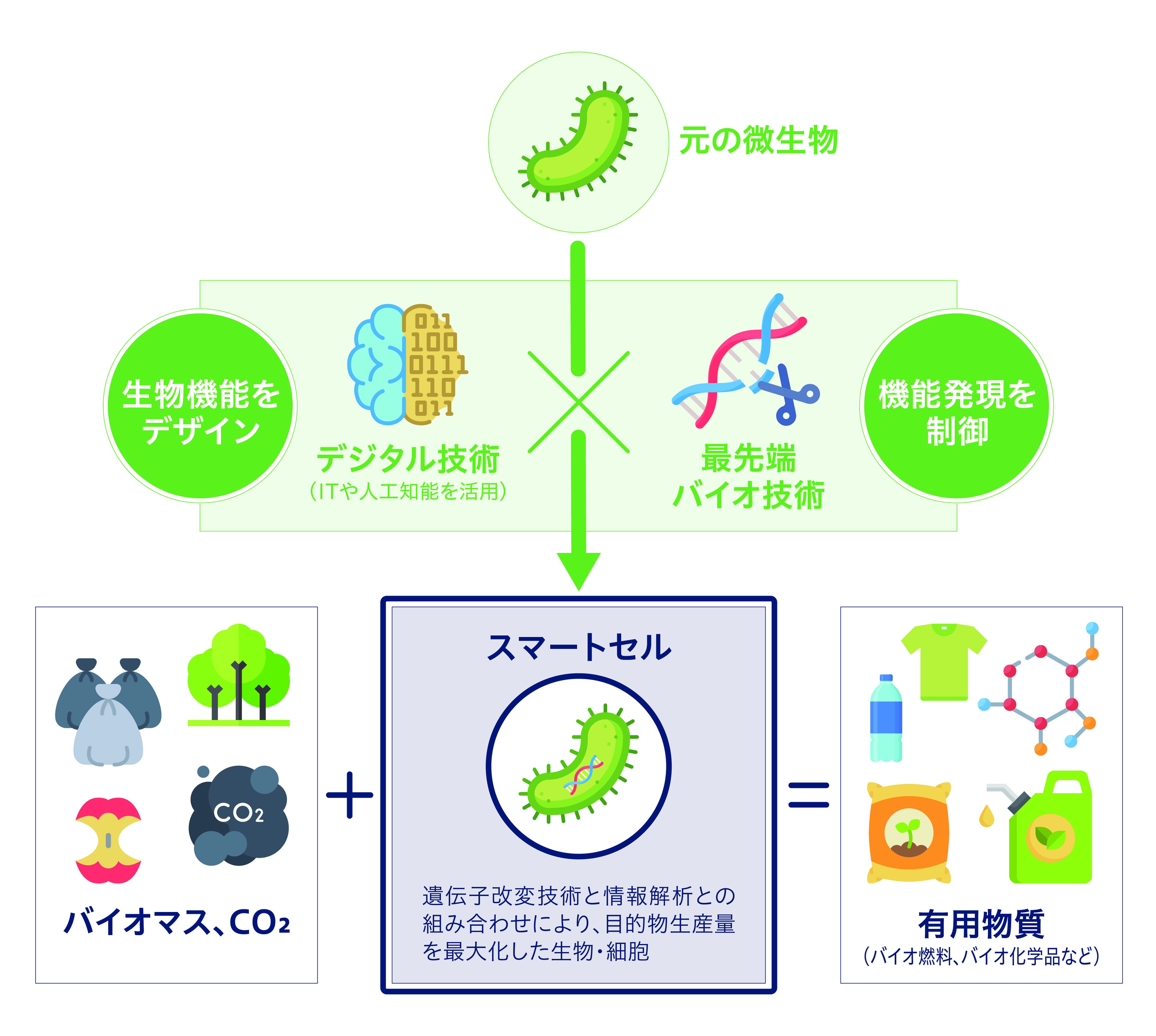 スマートセルを活用した有用物資の製造