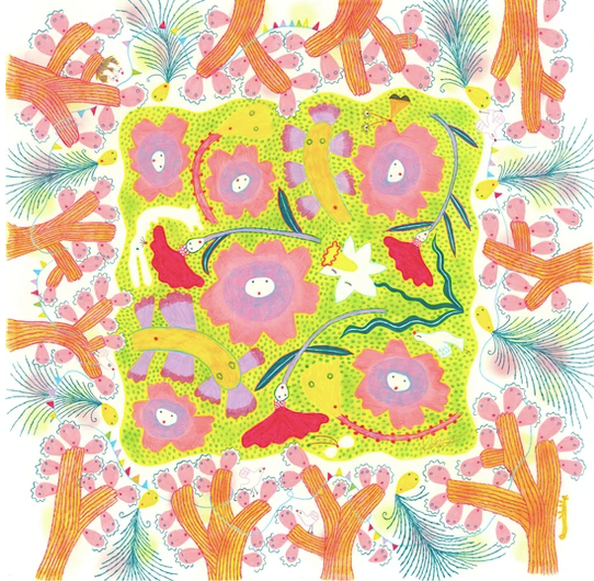 《ももちゃんとみならいまじょ》(絵画) 2022