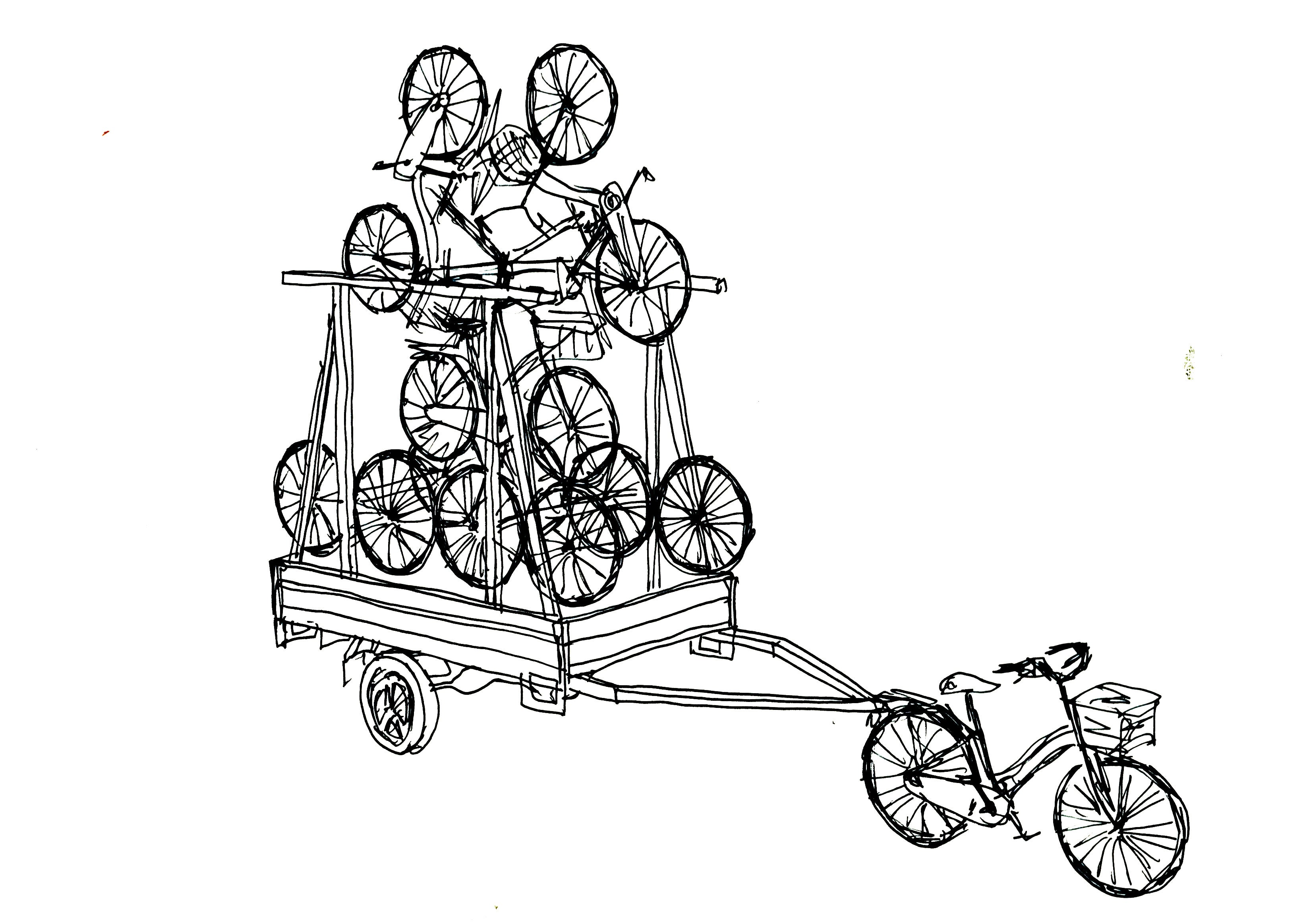 《自転車屋台（構想）》2023