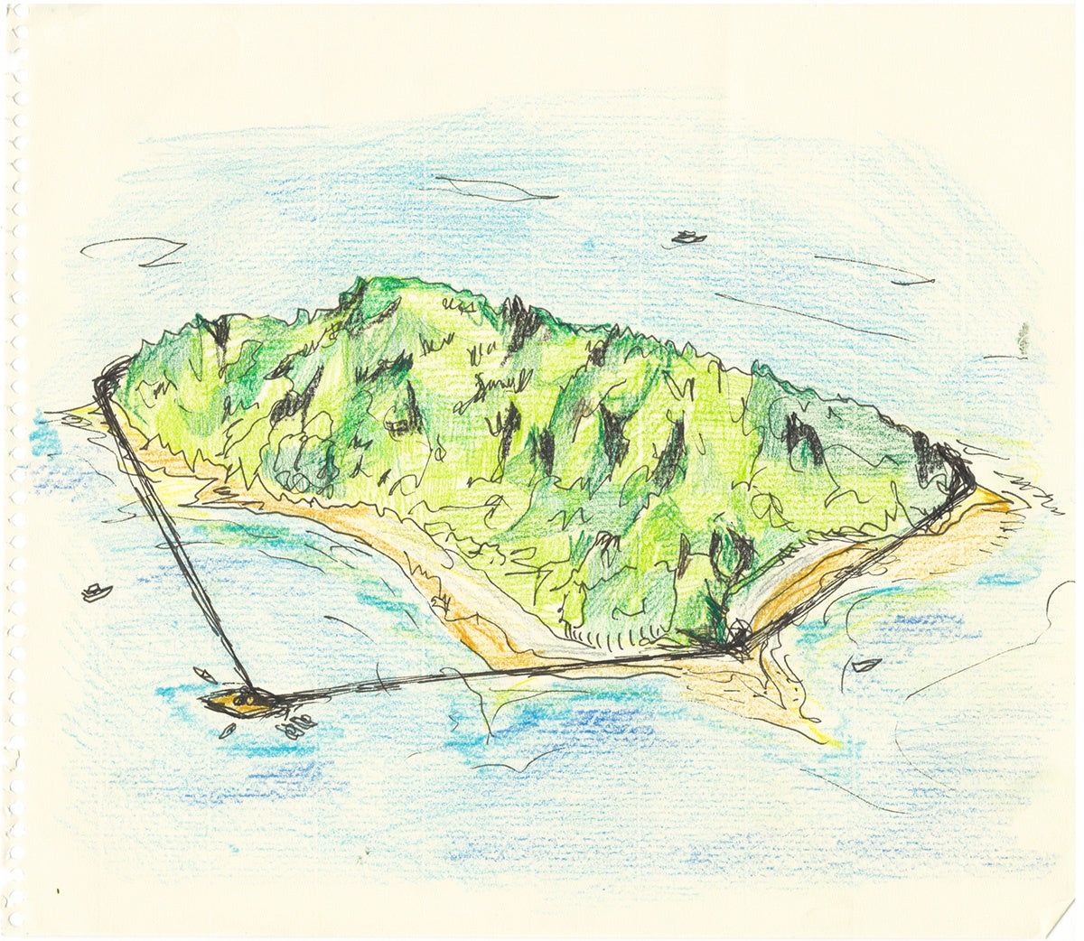 《島をねじる（構想）》2023