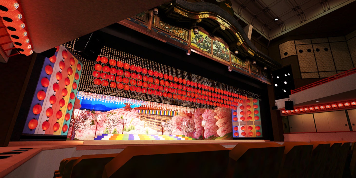 メタバース空間上に再現した旧歌舞練場(ホール内部)