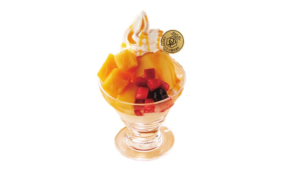 マンゴーとパンナコッタのミニサンデー