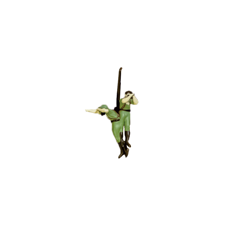 偵察する調査団員