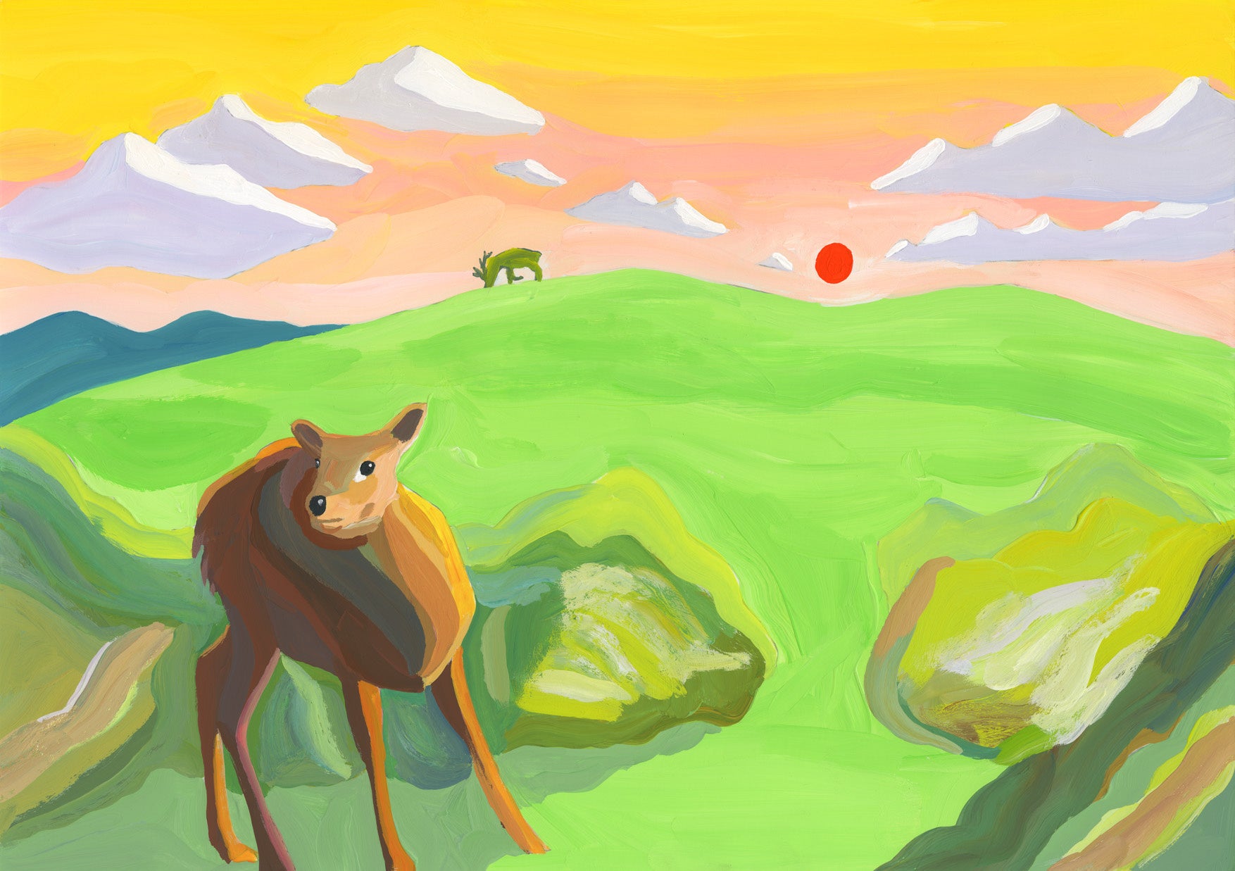 大石勾『飛火野の鹿』