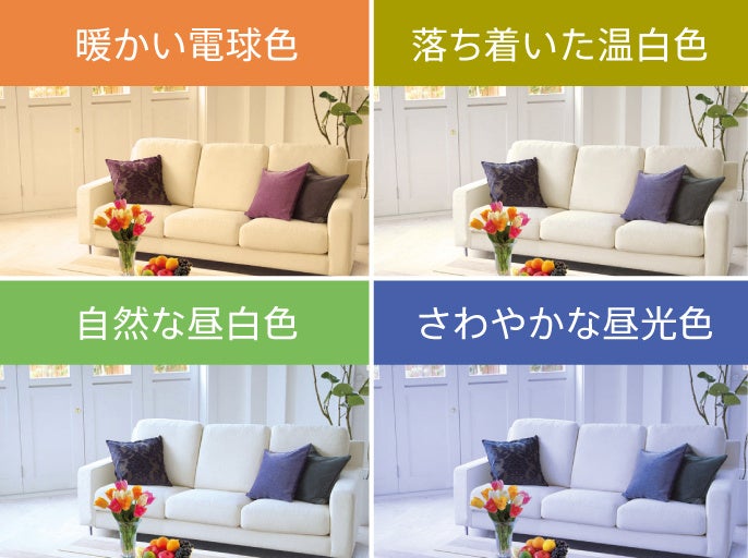 温白色（おんぱくしょく）はパナソニック独自の光色です