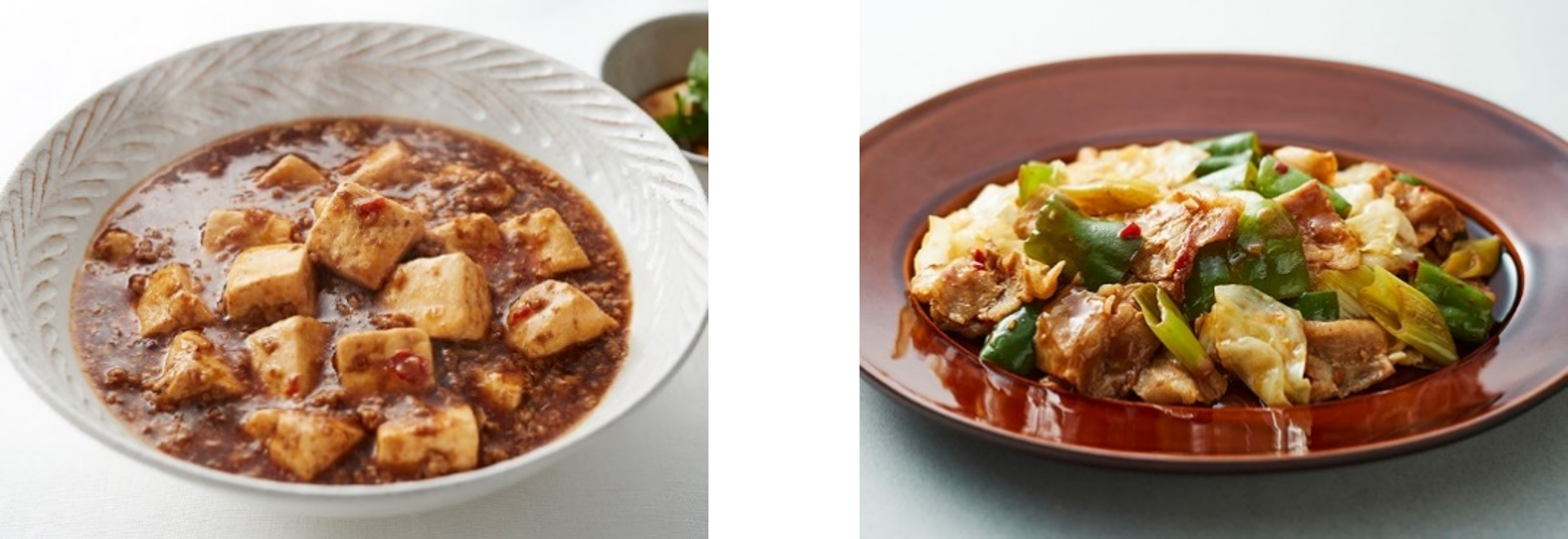 麻婆豆腐　　　　　　　　　　　　　　　　　　　　回鍋肉