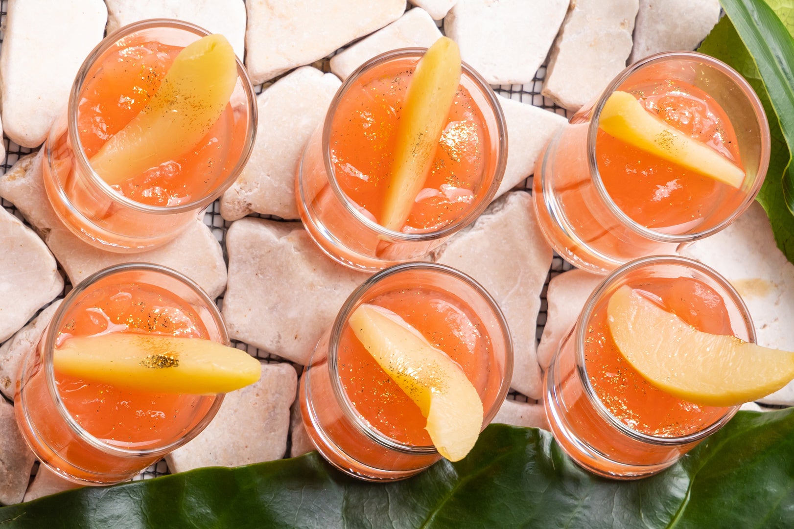 ピーチとレモングラスのゼリー