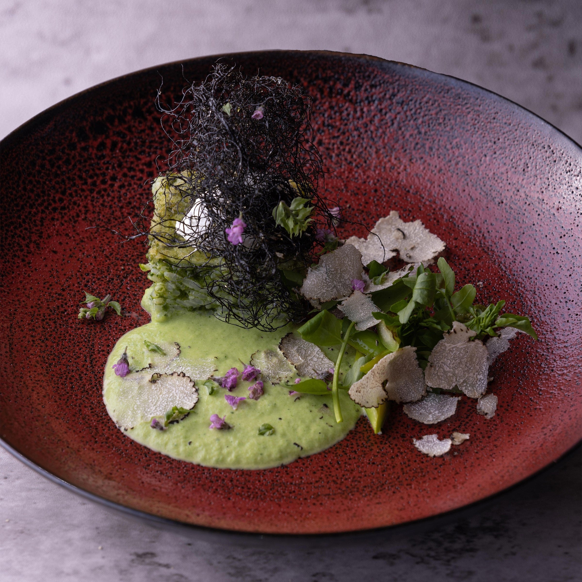 海藻と大葉の焼きリゾット