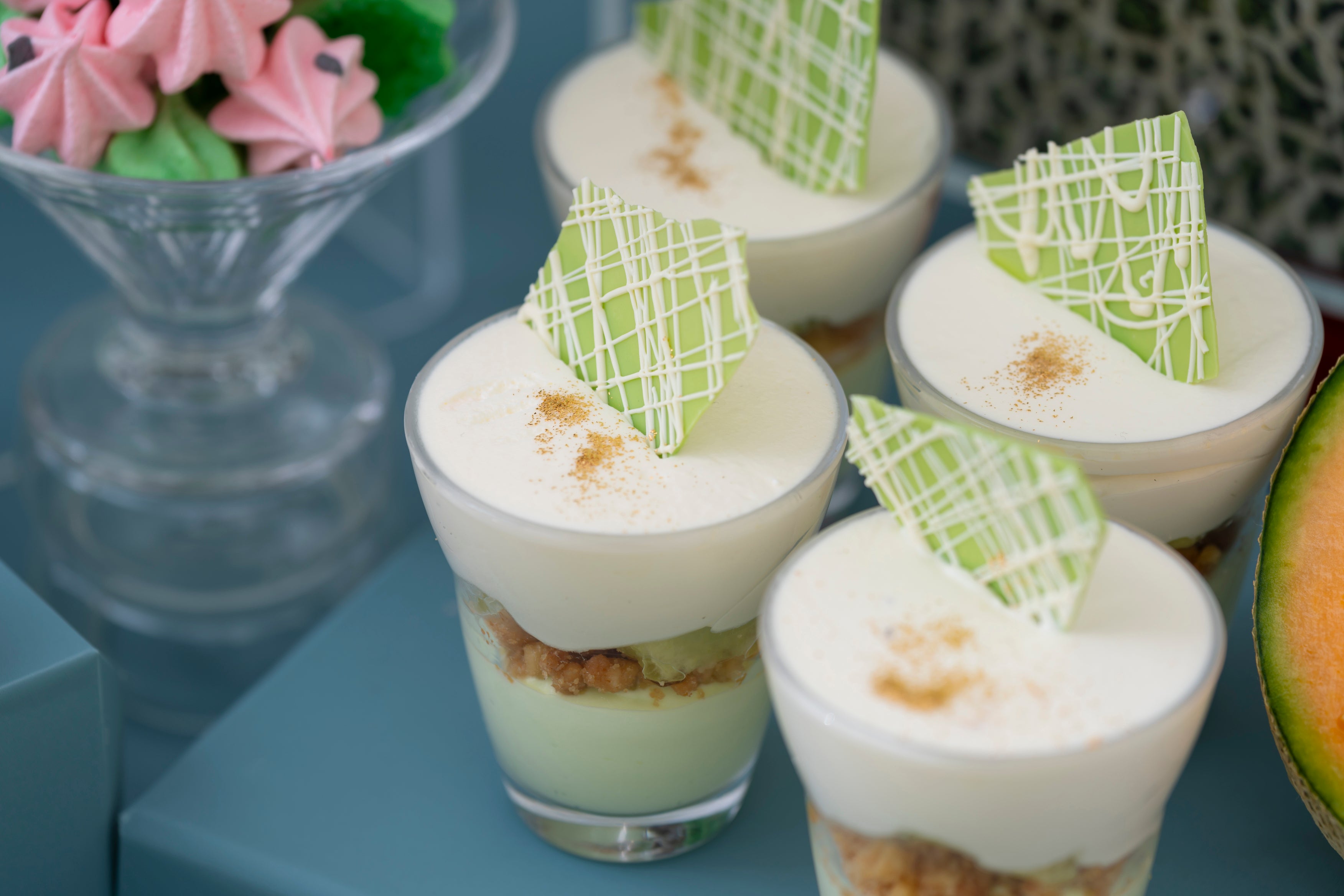 メロンとチーズのタルト