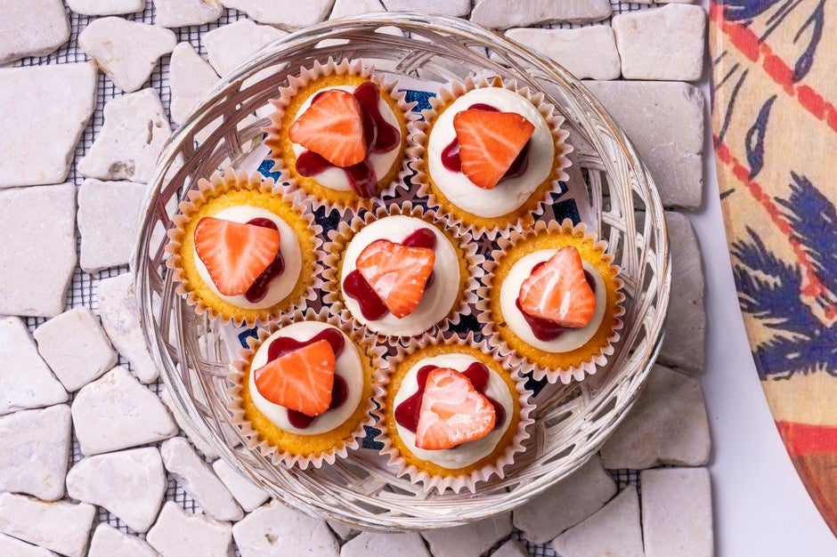 ストロベリーカップケーキ