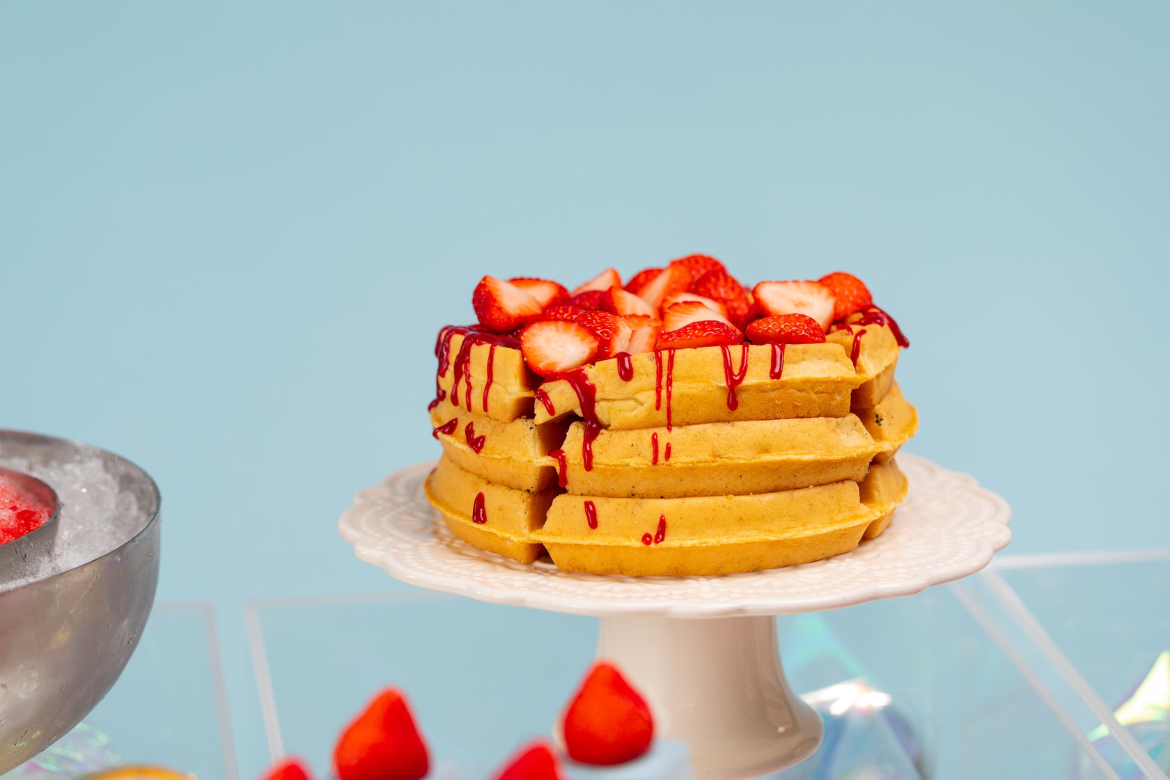 ワッフルとストロベリー