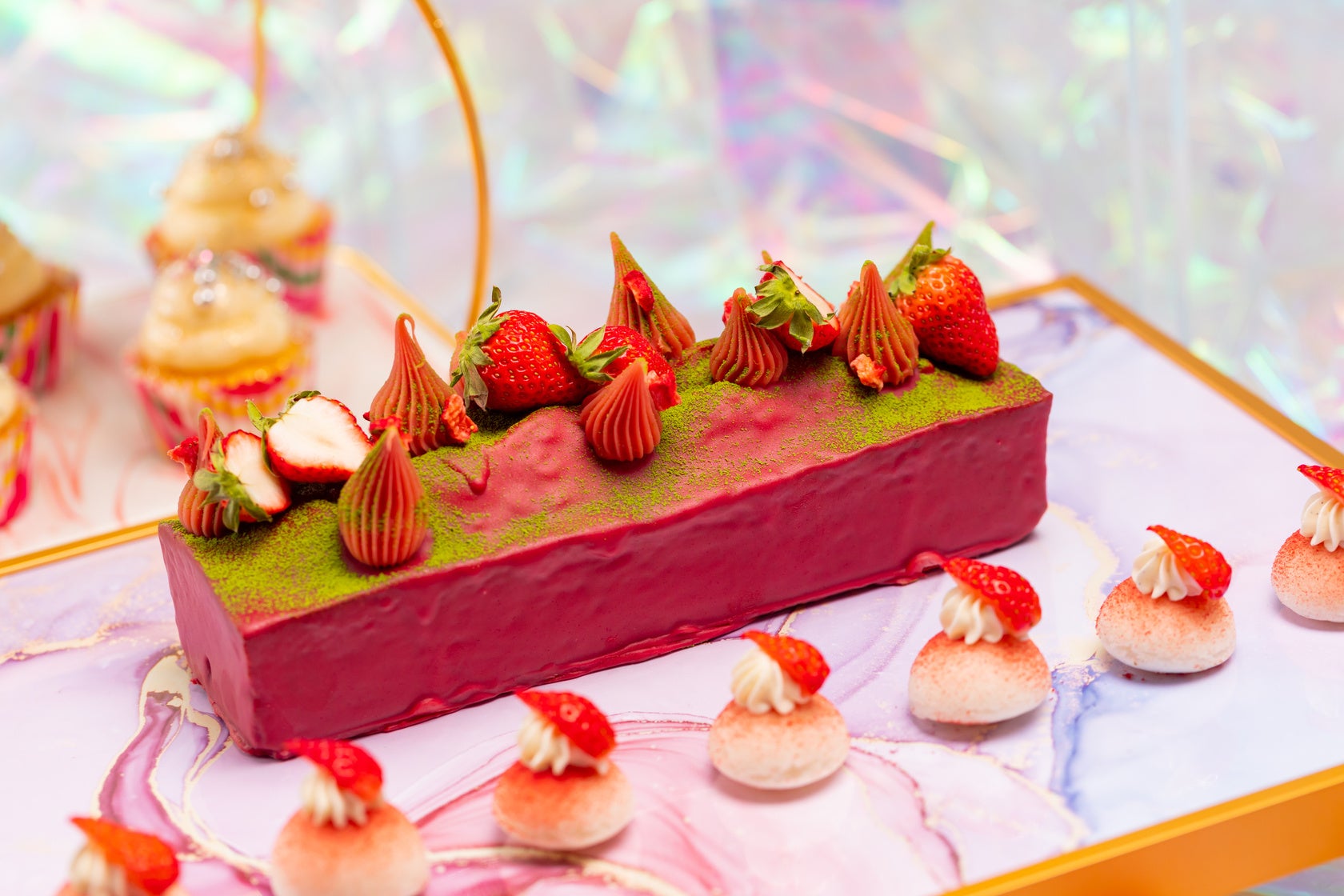 ストロベリー抹茶パウンドケーキ