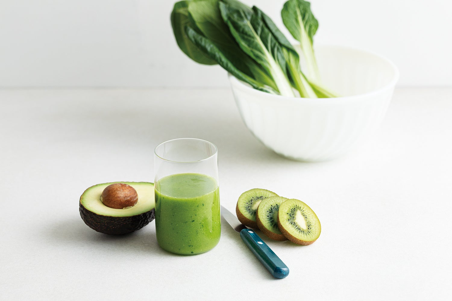 キウイ・アボガド・小松菜の グリーンジュース
