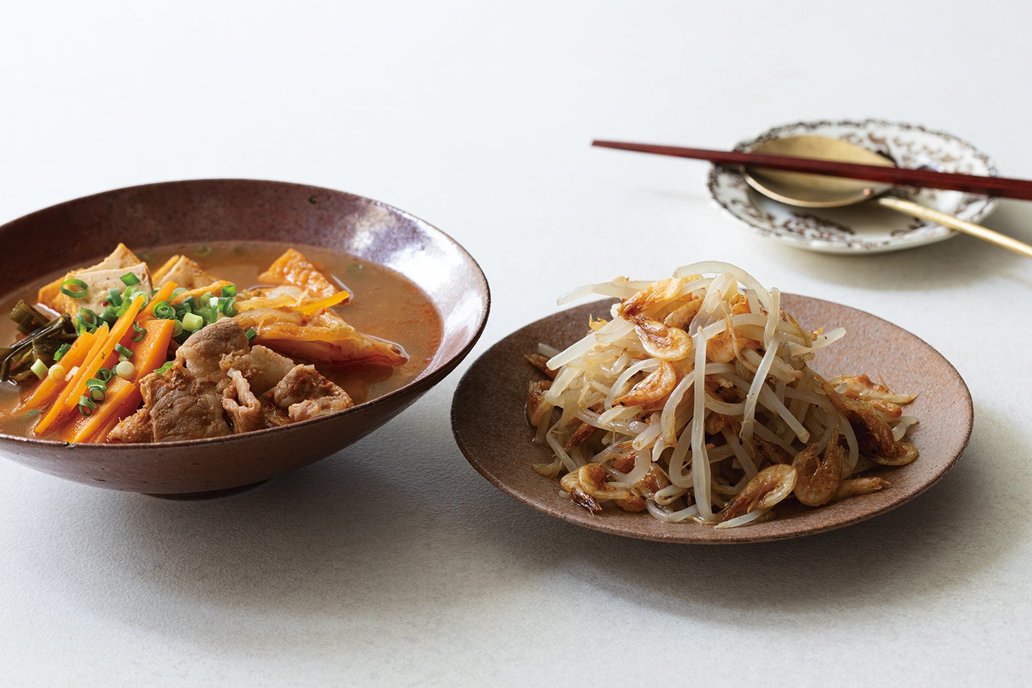 豆腐チゲスープ&蒸しナムル