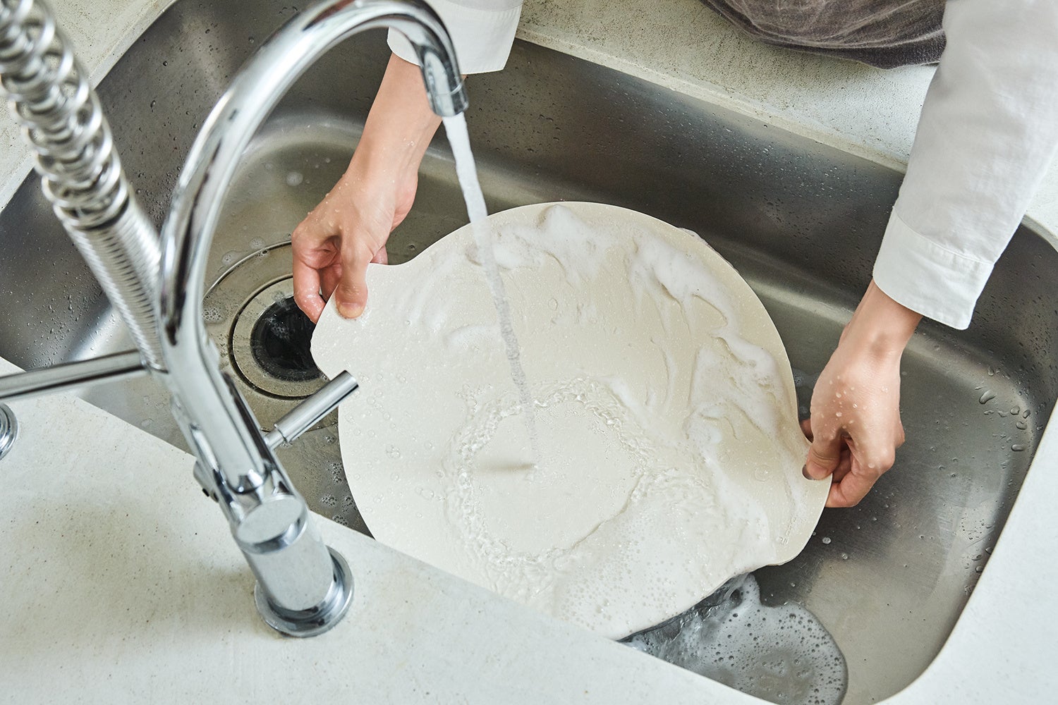 お皿のようにすっきり洗えます