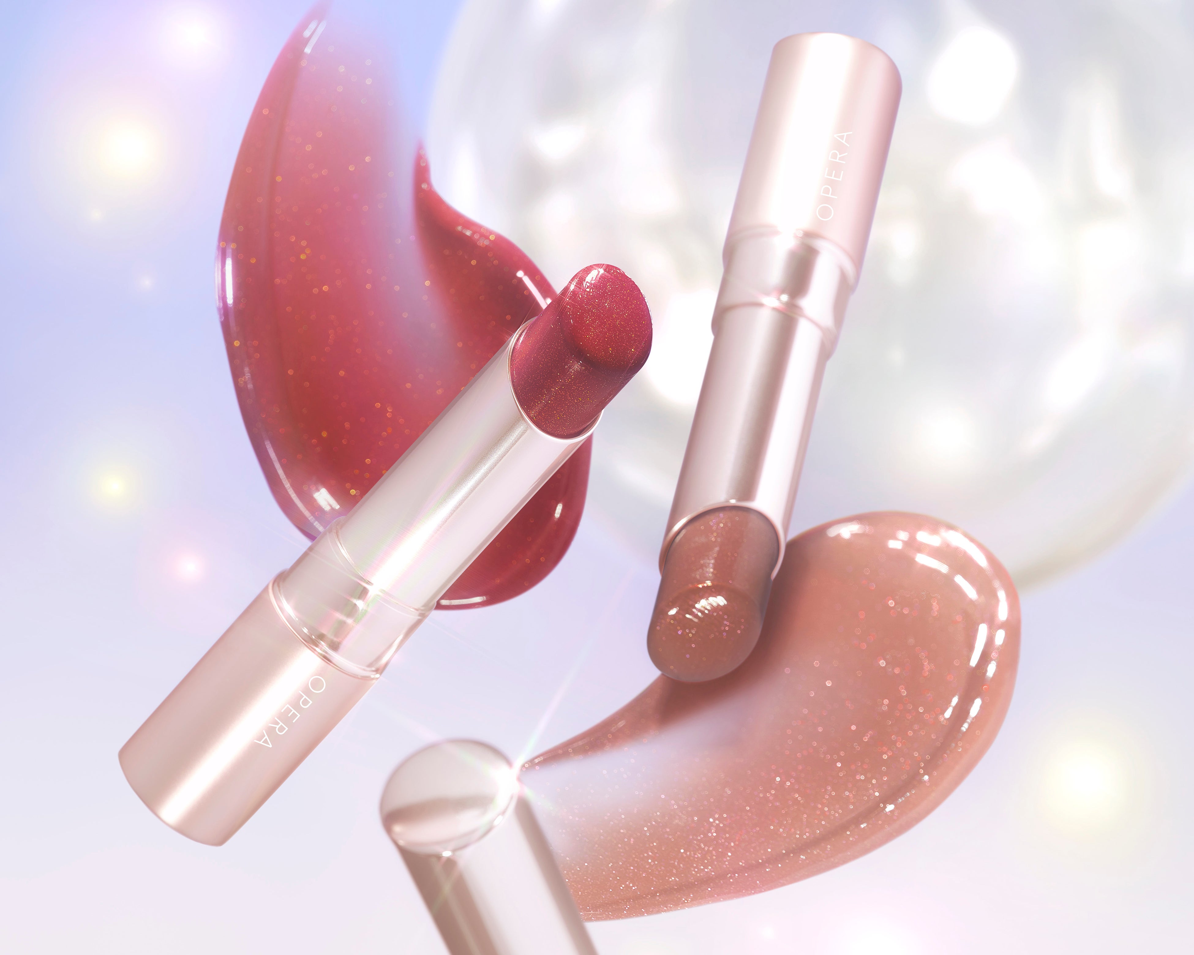 オペラ「グロウリップティント」から、ぷるんとした水光ツヤ質感に