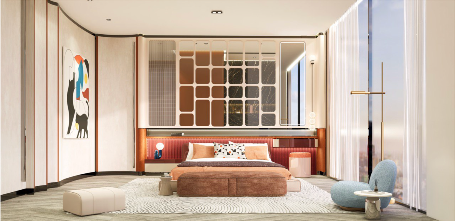 Time Square 6 BKK1 St.302：ベッドルーム