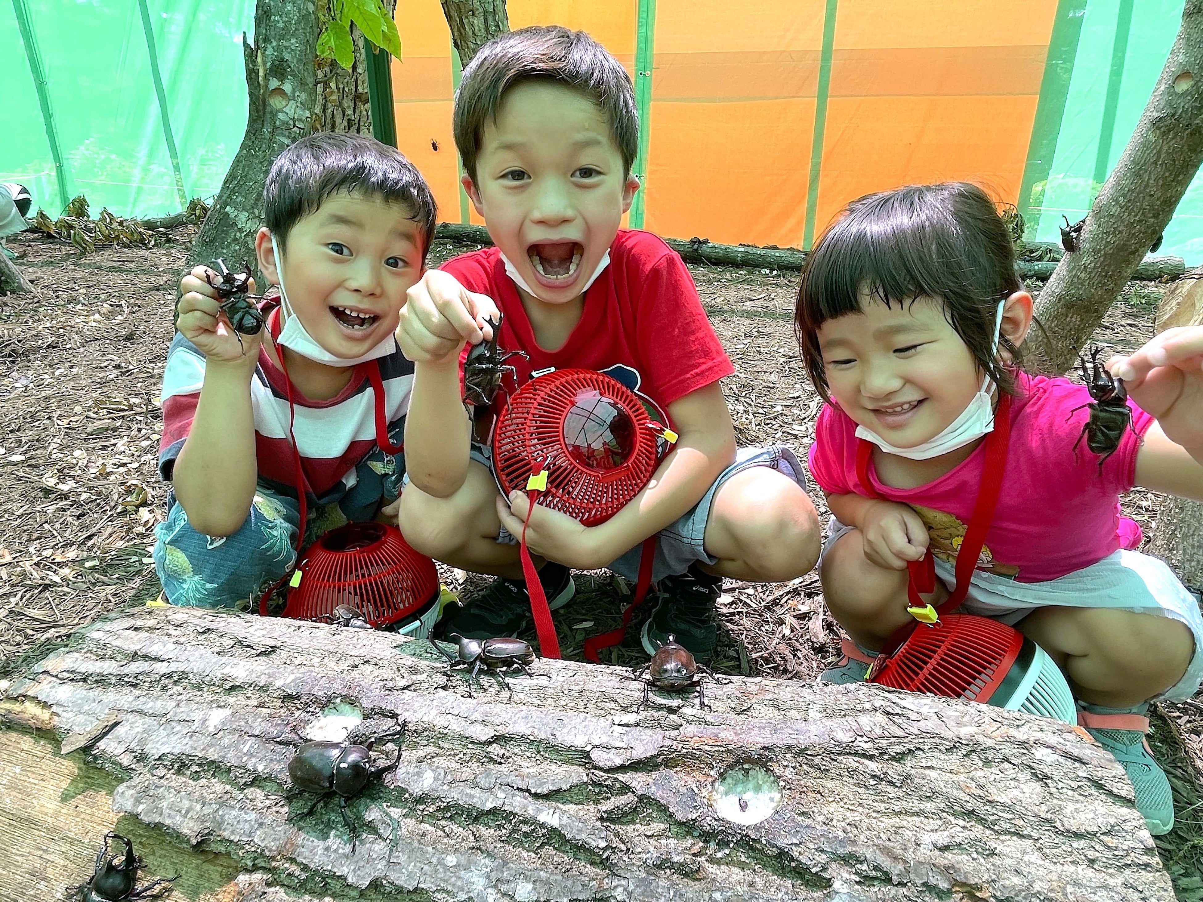 暑さに負けず、子供たちは大興奮！！