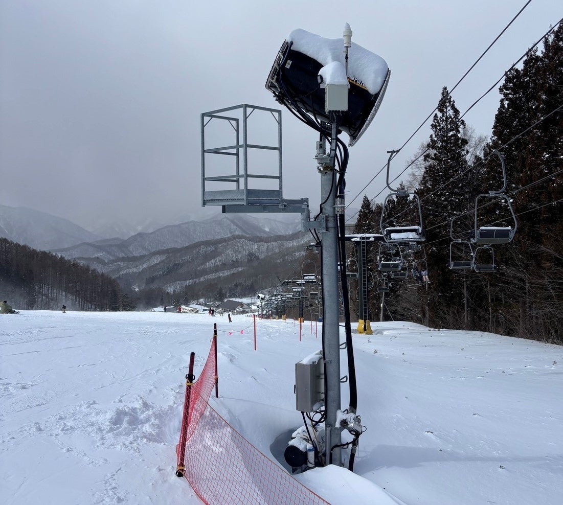 新たに導入した降雪機