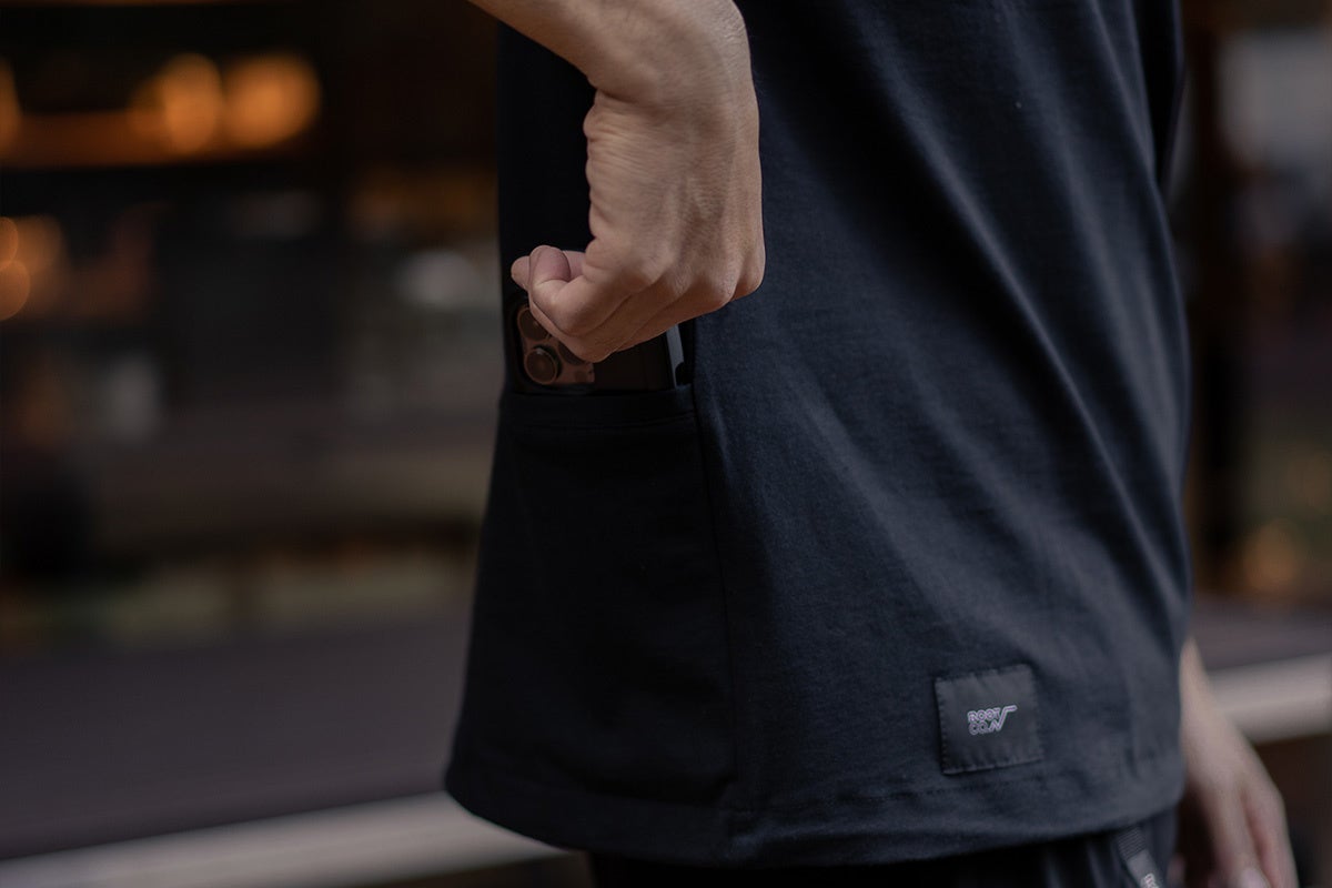 バックポケット&ドローコード付き機能性Tシャツ「PLAY UTILITY