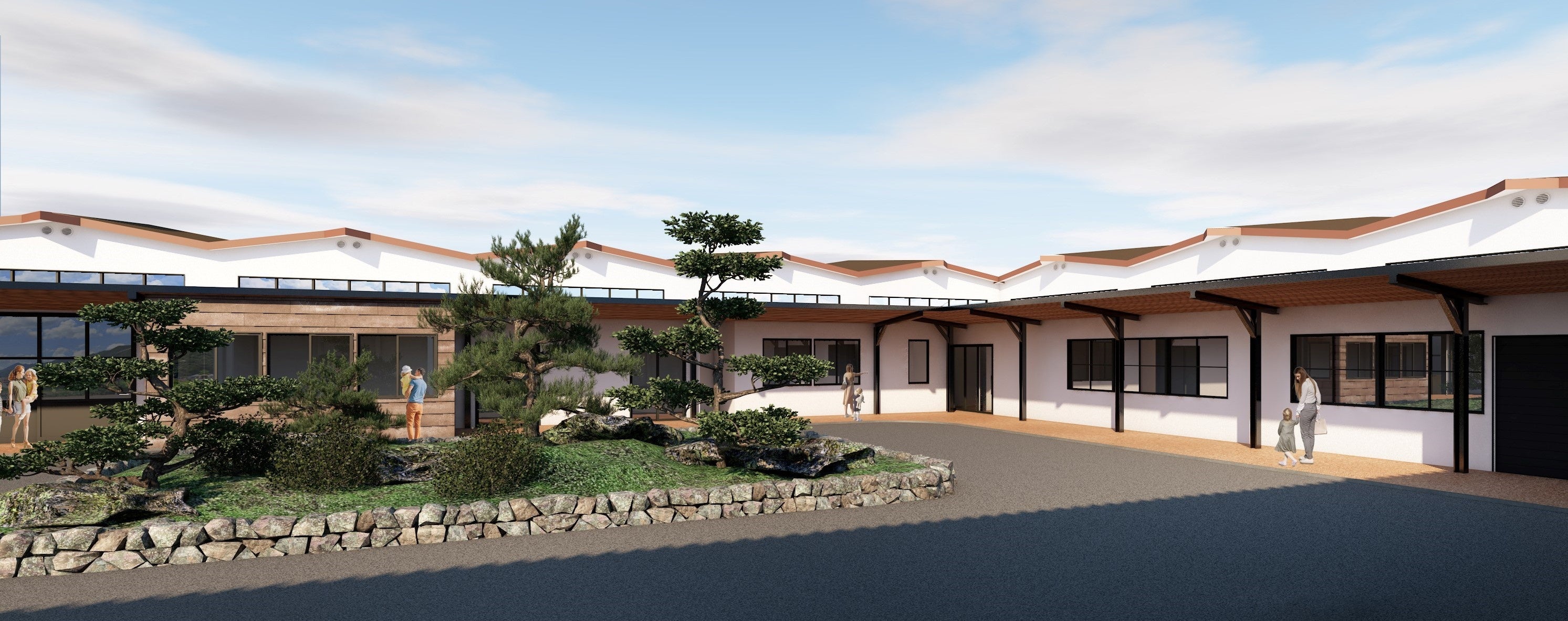 新施設全景イメージ　兵庫県・八鹿町で創業以来お客様に愛される商品を新たな空間で